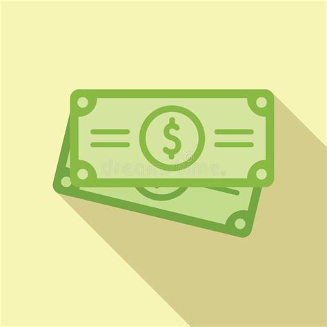 Dollar Cash Auction Icon Flat Vector Price Sell Stock Vector