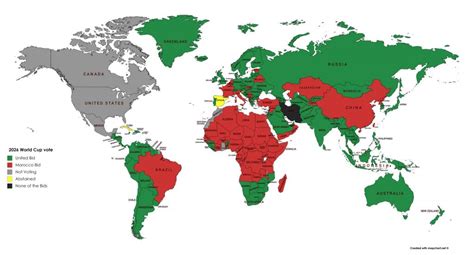 This Map Shows How Fifa Members Voted For The 2026 Fifa World Cup