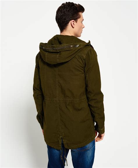 Mens Rookie Fishtail Parka Jacket In Green Superdry Uk