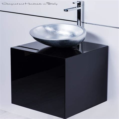 There are also many colors to choose from, from a white vanity top to black bathroom vanity. Modern Italian 20 inch vanity sink combo | Black and silver