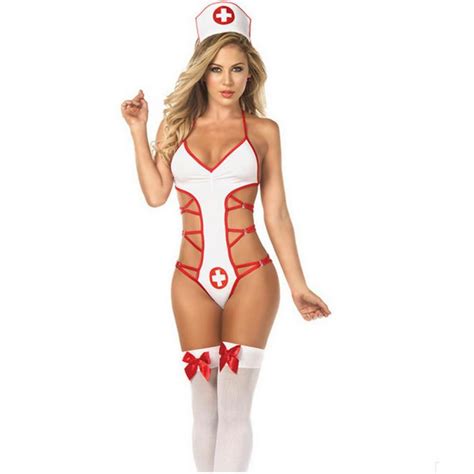 Women Cosplay Sexy Nurses Uniform Lingerie Sexy Hot Erotic Lingerie Halloween Costume Role