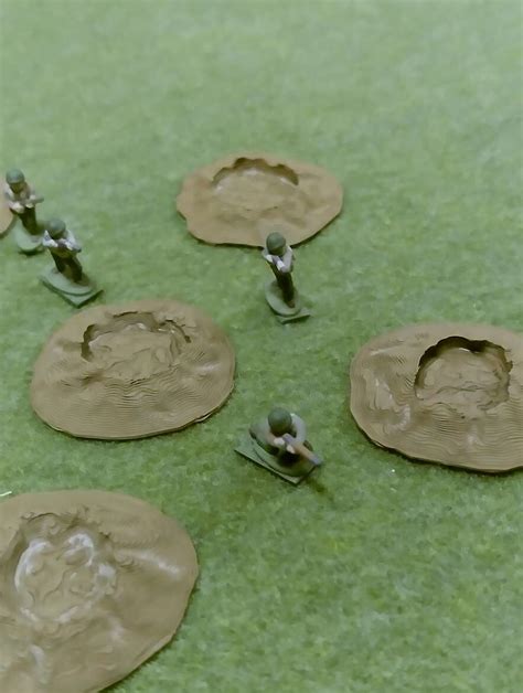 Shell Crater Terrain 6mm 10mm 15mm Two Inches Of Felt