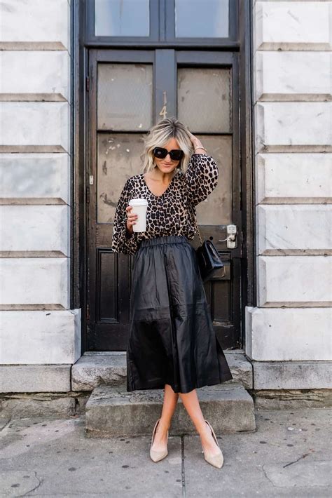 How To Style A Leather Midi Skirt For Work Loverly Grey