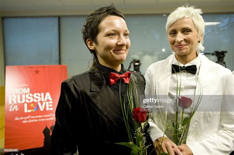 october 23 2009 two lesbians from russia irina shipitko and irina nyhetsfoto getty images