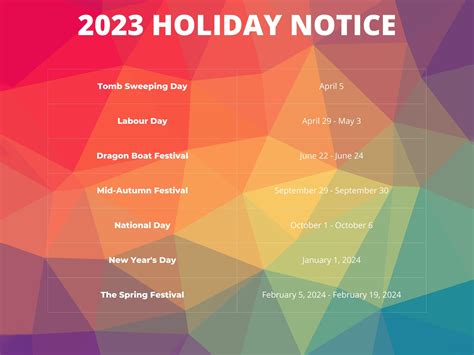 Girlmerry 2023 Public Holidays Notice