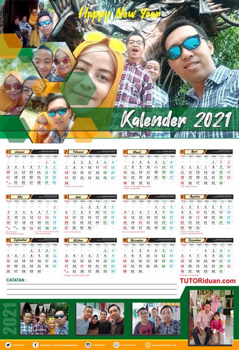 Desain Kalender Dinding 2021 Format 12 Bulan Photoshop Free Psd