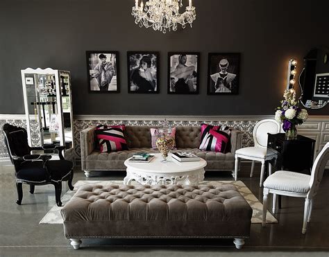 Hollywood Glam Decor Waiting Room Furniture Glam Living Room