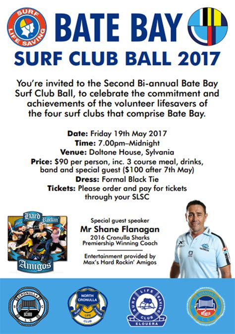 2017 Bate Bay Surf Club Ball Elouera Surf Life Saving Club