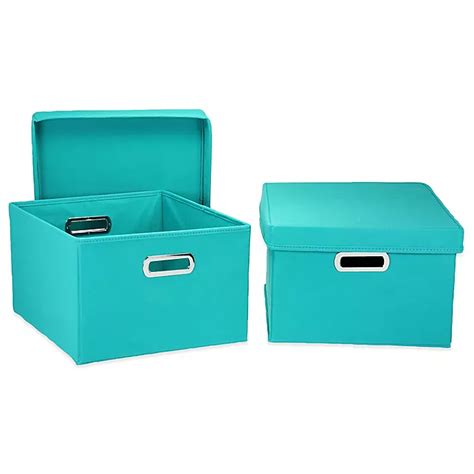 Household Essentials Collapsible Storage Boxes Set Of 2 Bed Bath