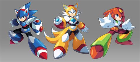 Sonic The Hedgehog Mega Man X Tails And Knuckles The Echidna Mega