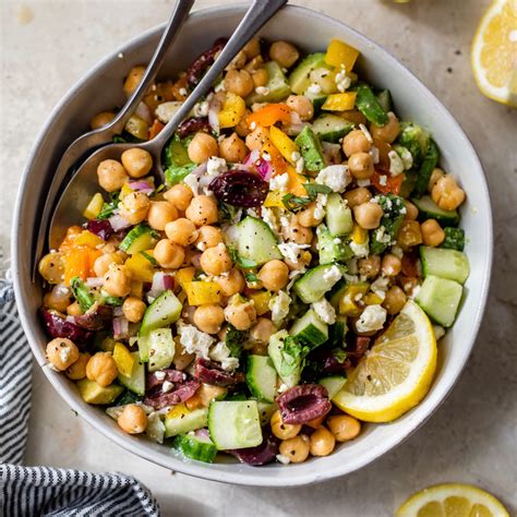 15 Minute Mediterranean Chickpea Salad Easy And Healthy Clean And Delicious