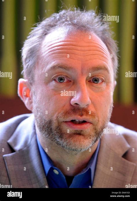 Jimmy Wales Co Founder Of The Free Encyclopedia Wikipedia Gives An