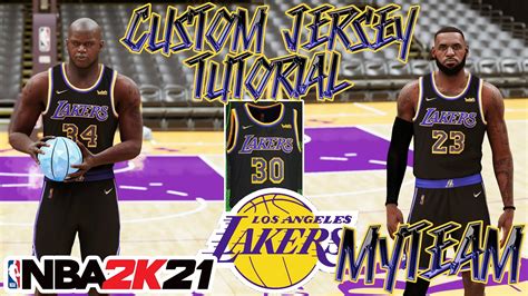 La Lakers Custom Jersey Tutorial Earned Uniform Nba 2k21 Myteam