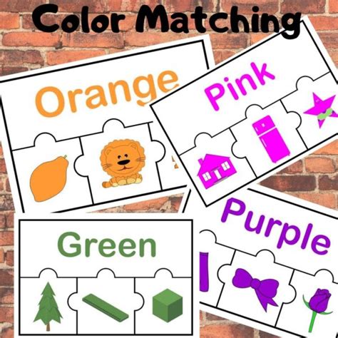 Color Matching Jigsaw Puzzle Teach Colors Kid Activity Lifelolo