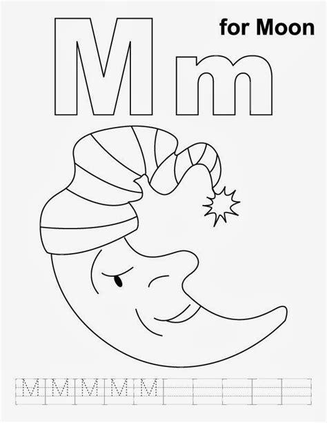 Free Letter M Coloring Pages For Preschool Preschool Crafts