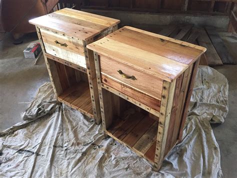 Custom Pallet Nightstand Side Table Pallet Night Stands Diy Pallet