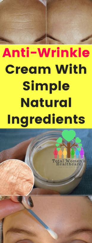 Anti Wrinkle Cream With Simple Natural Ingredients Make It Now Women