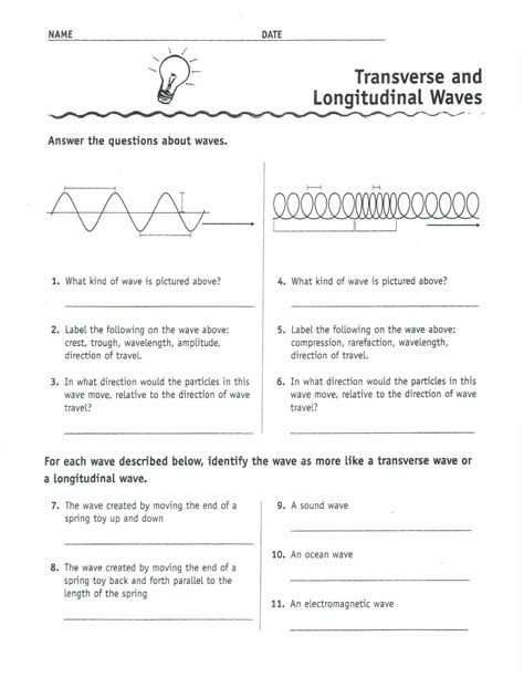 8 Middle School Science Waves Worksheet Science Worksheets Middle