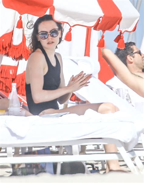 Daisy Ridley At The Beach In Miami January Popsugar Celebrity