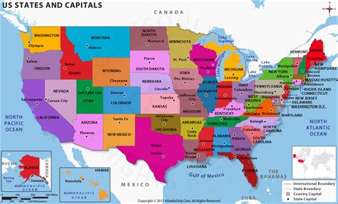Us state capitals double border blitz map 11; US States and Capitals Map, United States Map with Capitals