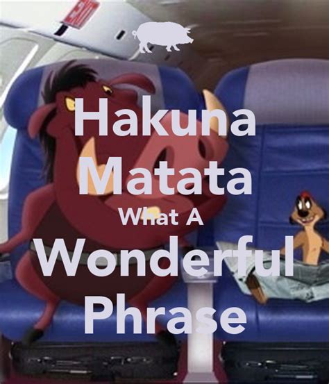 Hakuna Matata What A Wonderful Phrase Poster Someone Keep Calm O Matic