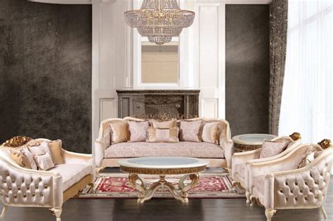 European Furniture Angelica Luxury Sofa Set Victorian Living Room