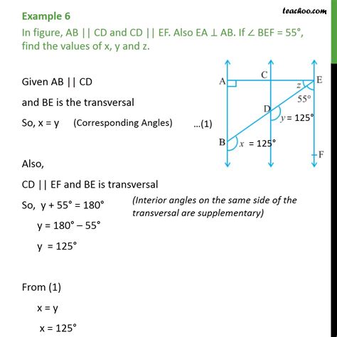 example 6 in figure ab cd and cd ef also ea ⊥ ab