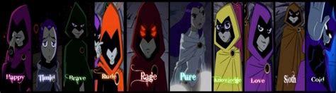 Raven Teen Titans 2003 And Her Emotion Clones By Riphunterparadox On