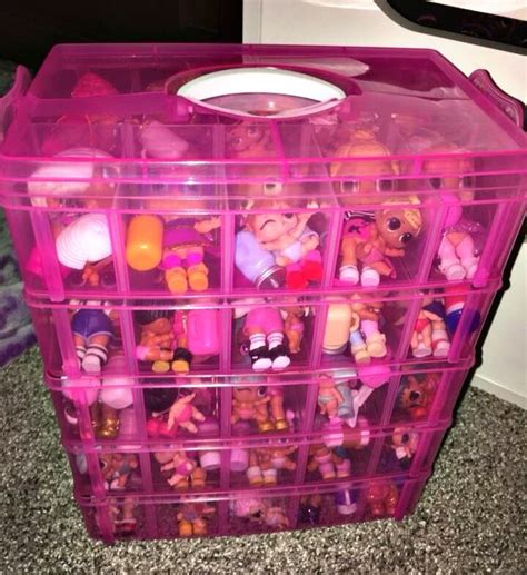 great way to store all your lol surprise dolls stackable pink organizer bin you can find these
