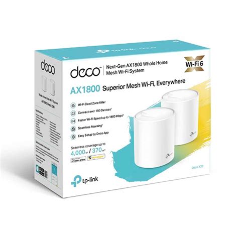 Deco X20 Ax1800 Whole Home Mesh Wi Fi 6 System