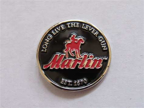 Marlin Firearms Enamel Logo Pin For Hat Jacket Long Live The Lever Gun