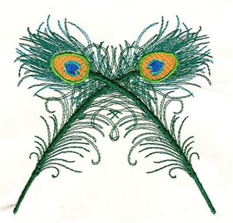 Peacock Feather Borders Machine Embroidery Designs