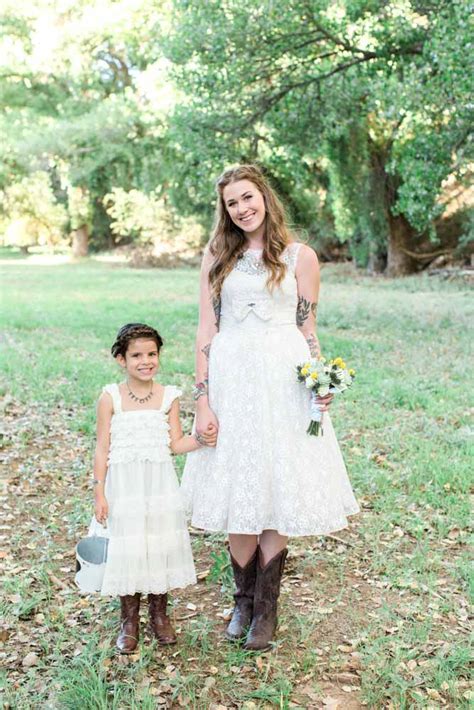 18 women outfits with cowboy boots. Wedding Dress And Cowboy Boots