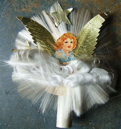 Use it to accent your floral displays, make wreaths shimmer or enhance the splendor of your nativity display. Vintage Angel Tree Topper Gold Wings Spun Glass Angel Hair ...