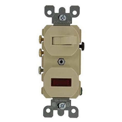 Leviton Duplex Style 3 Way Ac Combination Switch With Neon Light Has