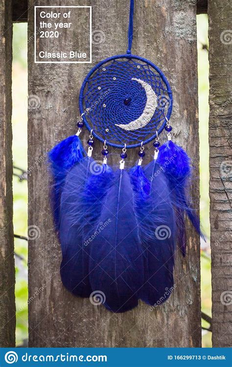 Handmade Dream Catcher With Feathers Threads And Beads Rope Hanging In