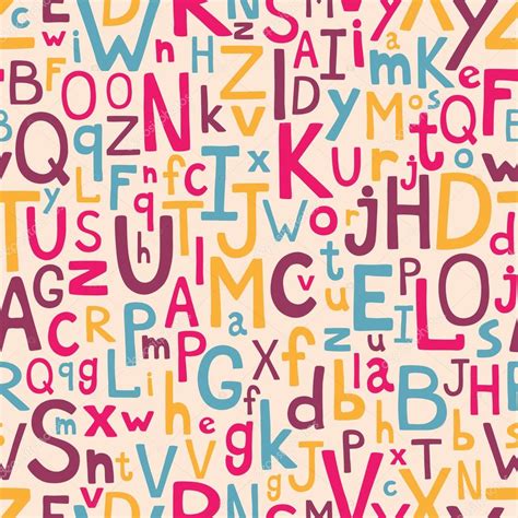Colored Alphabet Seamless Pattern Stock Vector Image By ©apolinarias