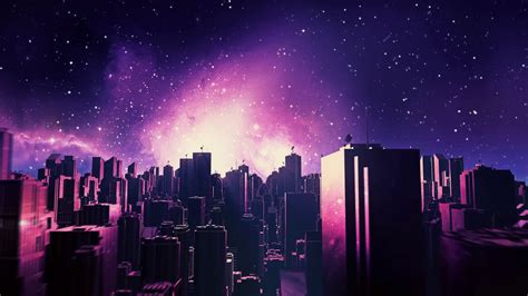 Retro Futuristic City Flythrough Seamless Loop 1980s Sci Fi Synthwave