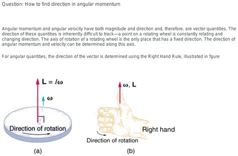 How To Find Direction In Angular Momentum