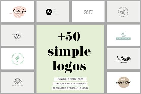 50 Simple Logos And 3 Business Cards All In One Photos