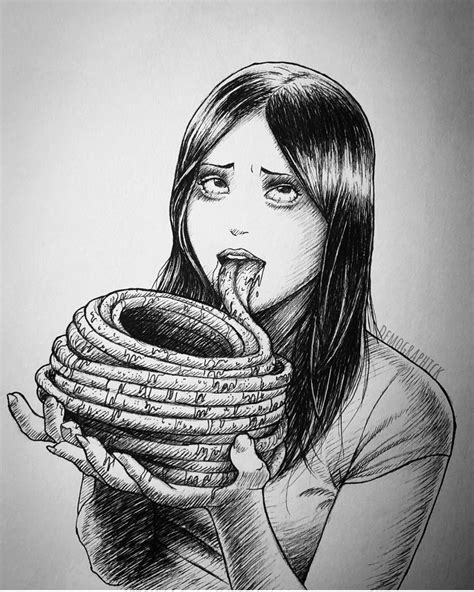 Artist With Similar Art Style To Junji Ito Demographick On Instagram