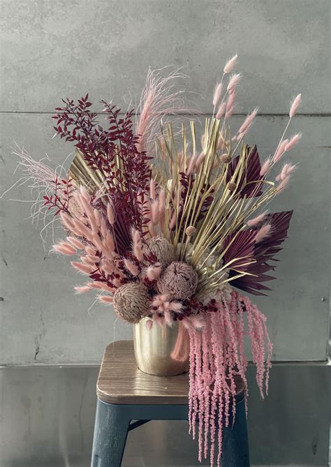 Pink Dried Flowers In Vase The Best Dried Floral Arrangements Of