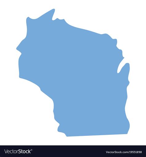 Wisconsin State Map Royalty Free Vector Image Vectorstock