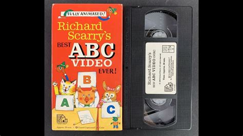 Richard Scarrys Best Abc Video Ever Vhs Rip Youtube