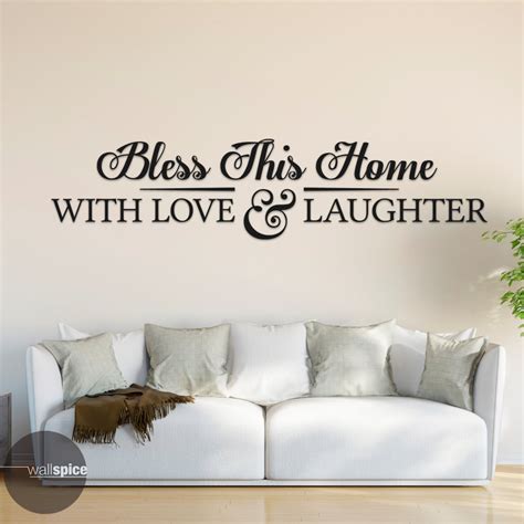 Bless This Home With Love And Laughter Vinyl Wall Decal Sticker Etsy