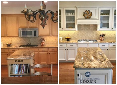 Edesign Painted Maple Cabinets A Gorgeous Off White Makeover Kitchen Cabinets Before And