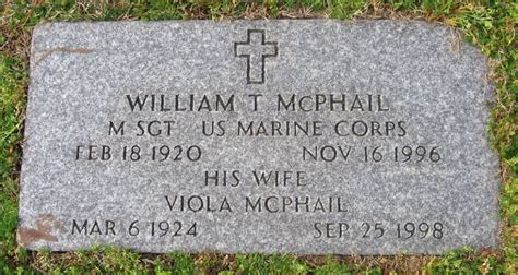Msgt William T Mcphail 1920 1996 Find A Grave Memorial