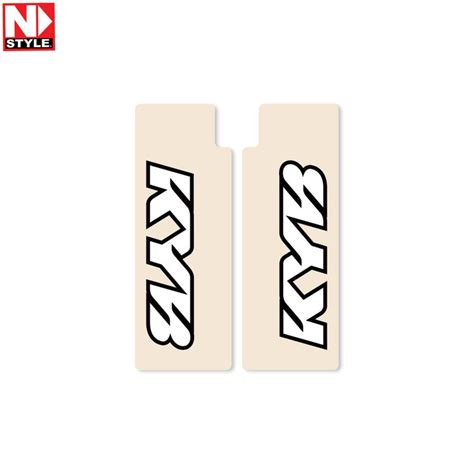 N Style Upper Fork Decals Kyb White