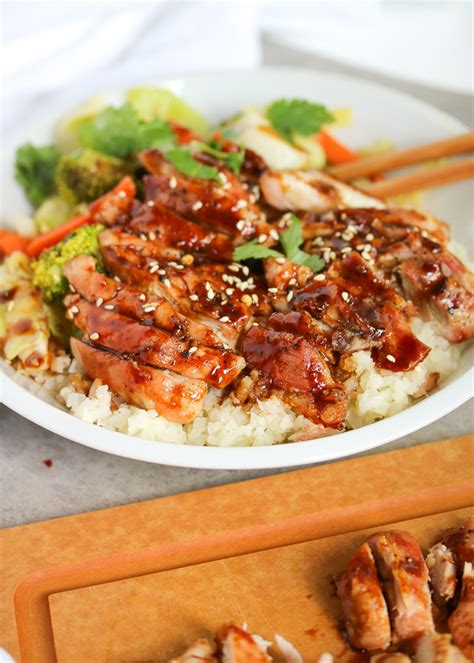 Teriyaki Chicken And Vegetable Rice Bowls Paleo Keto Whole30 Just