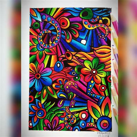 Colour Pencil Doodles Doodle Art Drawing Art Drawings By Using